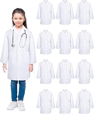Unisex laboratory blouse for children Sijan 12 pieces, sweet white medical blouse, scientific doctor's blouse for boys and girls.. Unlock access to a wide range of products with DIAYTAR NIGERIA's affordable e-commerce platform.