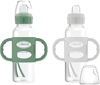 Narrow anti-reversal bottle Milestonestm with 100 % silicone handles, bottle easy to grasp with flexible anti-arrival beak by dr. Brown's®, 8 oz/250 ml, BPA, green and gray, pack of 2, 6 m and more.. Shop quality and variety at unbeatable prices on DIAYTAR Nigeria — delivery in under 8 days.