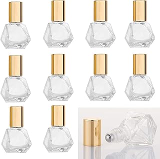 Rollers bottle for oils, 10 mini pieces in portable ruffle glass, 8 ml glass bottles with stainless steel rollers for essential oils, container of therapeutic perfume.. DIAYTAR NIGERIA brings the marketplace to your home with budget-friendly prices and nationwide delivery.