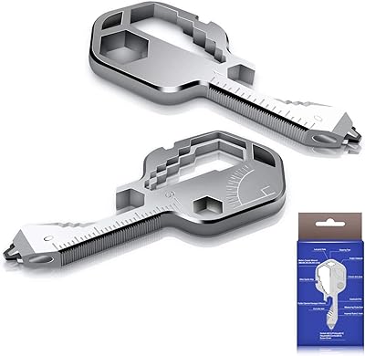 Small hood-Multi-purpose pocket tool for your 24 in 1 keychain in stainless steel (silver).. DIAYTAR NIGERIA revolutionizes online shopping with competitive prices and reliable 5-8 day delivery.