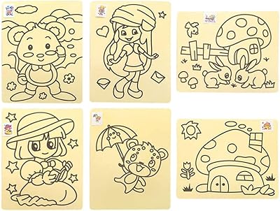 Party Time - 6 pieces. Kit of creative art on sand, creative art kit on sand, DIY drawing kit for children.. Wide range, low cost, fast delivery — that’s DIAYTAR Nigeria.