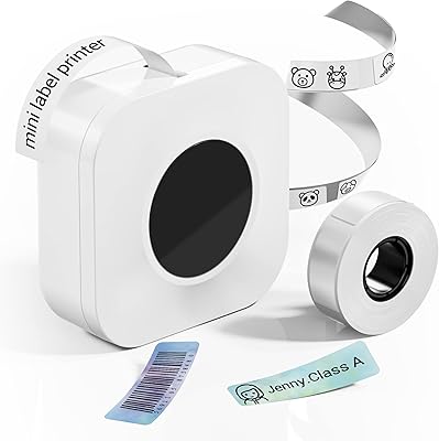 Vomimo Q30s Mini Label Maker Mini-Printer of Wireless Bluetooth Wireless Label Easy to use for labeling, compatible with iOS and Android, White.. Unlock access to a wide range of products with DIAYTAR NIGERIA's affordable e-commerce platform.
