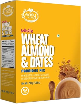 Mixture of whole wheat porridge, almonds and dates early foods 200g.. DIAYTAR NIGERIA combines affordability with convenience, delivering your purchases within 5-8 days.