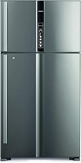 Hitachi Luxury 655 L fridge with double door without frost with double cooling fan, led control panel, twisted ice cube tray, RV820puk1kbsl.. Shop smart, shop DIAYTAR — Nigeria’s trusted e-commerce site.