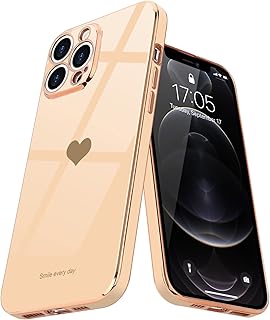 Tigio flexible antichoc tigio rear shell with cute and luxurious heart pattern with shiny coating and complete camera protection, for iPhone 12 pro Max for women and girls - Pink.. DIAYTAR NIGERIA: Your affordable gateway to thousands of products delivered within a week.