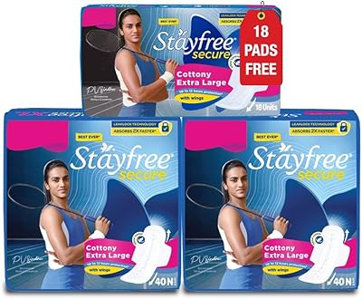XL soft napkins for women Stay Free Secure Cotton (98 wipes), Combined Offer Pack - Buy 80 towels and get 18 free.. DIAYTAR NIGERIA: Where shopping meets satisfaction with affordable prices and prompt delivery services.