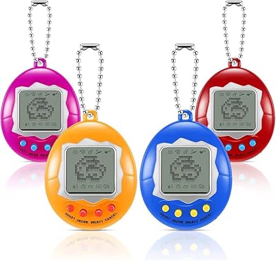 4 virtual electronic electronic keychains, digital pets, game keychain, retro portable game machine for virtual digital pets, nostalgic toy from the 90s for boys and girls, party gift, electronic toys (blue, pink, red, yellow).. Browse endless categories on DIAYTAR Nigeria — your items delivered in just days.