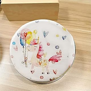 Gulf Deals Round Stino Stunning Box Printed Unicorn for Home Decoration, Metal - Multi Color.. No stress, no delays — DIAYTAR Nigeria is your trusted shopping partner.