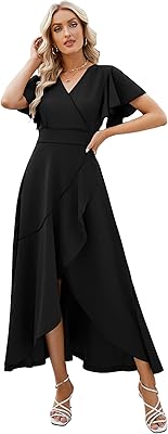 Formal V -neck dresses for Women Flying Flying Dresses Evening Dress.. DIAYTAR NIGERIA revolutionizes access to quality products with affordable prices and dependable shipping.