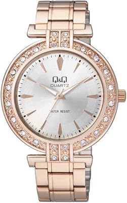 Q & Q quartz watch for women, analog stainless steel bracelet Q885J011Y, bracelet.. DIAYTAR NIGERIA delivers affordability and convenience to your doorstep within 8 days of purchase.