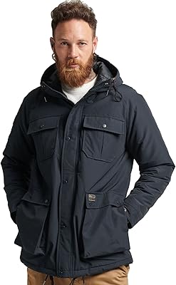 Vintage Matelassée Parka Mountain for Men, Blue, Blue, M.. DIAYTAR NIGERIA: Where every Nigerian finds affordable products delivered within the week.