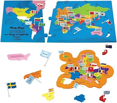 Imagimike: Puzzle Mapology flags and capital of the world with campaign -shaped pieces, educational toy for boys and girls of 5 years and more - Excellent birthday gift.. Discover why millions choose DIAYTAR for affordable online shopping with delivery in just 5-8 days.