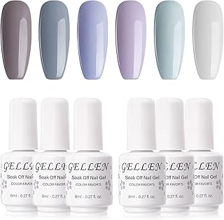 Set of UV gel nail polish, pack of 6 pastel nude colors, new collection 2017 #TX.. DIAYTAR NIGERIA: Connecting Nigerians with affordable products delivered promptly nationwide.