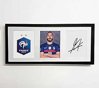 Poster signed with photo of Karem Benzema France Euro 2020 with frame 50 x 23 cm.. Discover shopping reimagined with DIAYTAR NIGERIA's extensive catalog and 5-8 day delivery service.