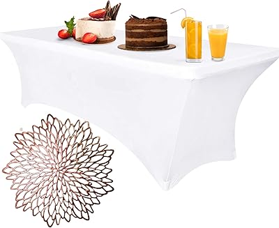 Rectangular tablecloth in 6 -foot extensible fabric | Unwanning for holidays, professional fairs, weddings, cocktails, free tablecloth - (black) (white).. Transform how you shop with DIAYTAR NIGERIA's vast selection and budget-friendly delivery options.