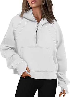 Short fleece hooded sweatshirt with semi-ferms flash and quarter of zipper for women, winter clothes 2023.. Why waste time in traffic when you can shop online at DIAYTAR Nigeria? Enjoy convenience, unbeatable prices, and prompt delivery anywhere in Nigeria.
