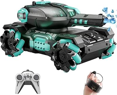 Double remote-controlled 2.4 GHz remote-controlled tank with 360-degree water bomb launch cannon, 4-wheel drive all-speed truck at high speed (Blue_tank).. Transform your shopping experience with DIAYTAR NIGERIA's vast product selection delivered at unbeatable prices.