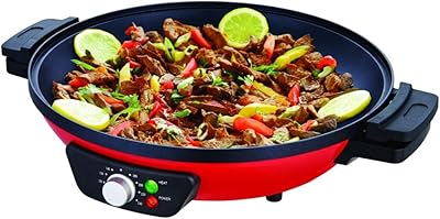 Hizosun Electric Freasing Family Family 40 cm + Book of recipes for pizzas, burgers, cookies, fajitas, breakfast and more, 1800 watts - red.. Discover why thousands choose DIAYTAR NIGERIA for affordable products delivered in less than a week.