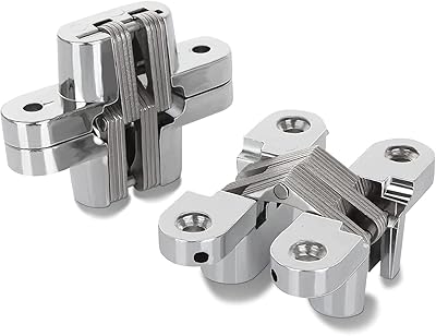 Pair of hidden hinges hidden in 60 mm stainless steel in hidden silver (zinc and stainless steel, 2-3/8 ")).. DIAYTAR NIGERIA brings the joy of affordable shopping to your fingertips with delivery in less than 8 days.