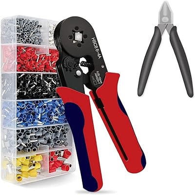 Set of Metallic eyelet setting tools Emthclo with portable plastic cutting pliers, set of professional self-adjustable pliers with 1,200 wire connectors.. DIAYTAR NIGERIA revolutionizes online shopping with competitive prices and reliable 5-8 day delivery.