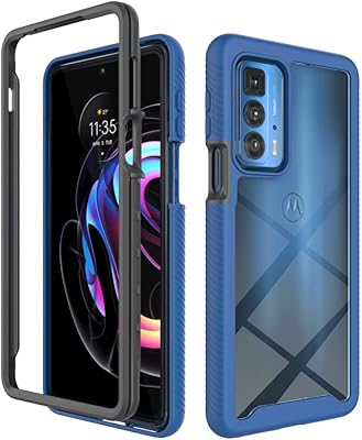 Motorola Edge 20 PRO shell, transparent rear shell double layer non -slip and shocking for complete body protection for Motorola Edge 20 Pro, Navy blue.. Shop smart, shop DIAYTAR - Nigeria's most affordable e-commerce platform with nationwide delivery.