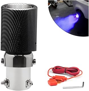 Oselli 2.5 -inch intake exhaust, carbon fiber lighted exhaust hose, stainless steel car exhaust pipe with LED light frame, Universal car accessories for most cars.. DIAYTAR NIGERIA makes online shopping accessible to all with budget-friendly prices and reliable delivery.