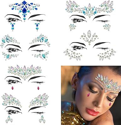 Halloween facial jewelry, siren siren face jewelry for women, set of 6 -facial jewelry in rhinestones, crystal face stickers, temporary tattoos.. Experience retail satisfaction with DIAYTAR NIGERIA's comprehensive platform and prompt shipping service.