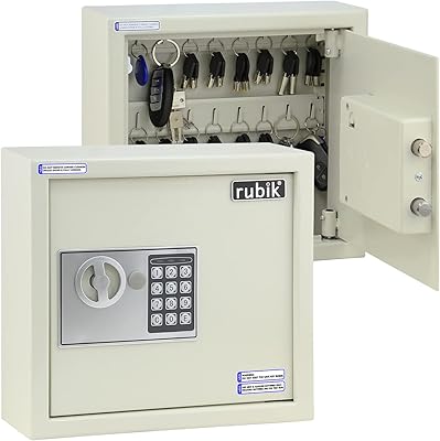 Rubik 18 Key Metal Storage Cabinet with Digital Lock, Mural Key Keys Organizer for Hotels, Real Estate, Schools, Universities, Companies (broken white).. DIAYTAR NIGERIA: Revolutionizing how Nigerians shop with affordable prices and prompt delivery services.