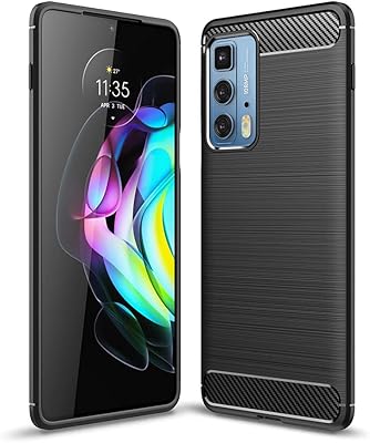 Protective shell for Motorola Moto Edge 20 Pro (6.7 inches) in flexible silicone brushed to the carbon fiber (black).. Discover endless possibilities with DIAYTAR NIGERIA's extensive product range and affordable shipping.