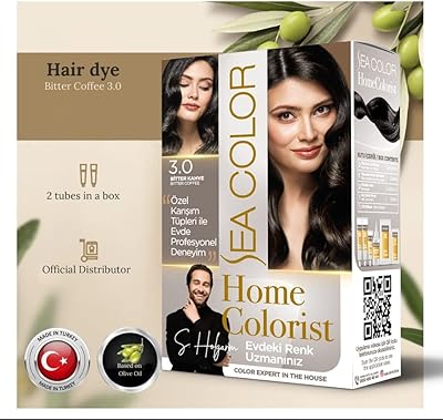 Sea Color \ "Home Colorist \" - 3.0 Bitter Coffee, set of professional hair dyes, 2 tubes in a box.. You shop, we deliver — quick and easy with DIAYTAR Nigeria.