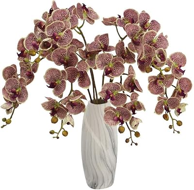 Yatai batch of 4 artificial orchids with realistic touch, phalaenopsis and orchid branches, large artificial plants for the house, table center, festival, wedding festival decoration (Burgundy).. Why shop anywhere else? DIAYTAR Nigeria has it all, at prices you’ll love.