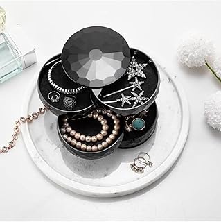 Rotary cylinder jewelry organizer with 4 -level home style, black style.. Thousands of choices. Zero hassle. All thanks to DIAYTAR Nigeria.