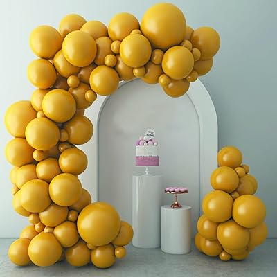 Mustard yellow balloons for birthday decorations 73 pieces 5/10/12/18 inch matching sizes vintage balloons for Thanksgiving decorations for fall party (mustard yellow).. Experience budget-friendly shopping at DIAYTAR NIGERIA, Nigeria's premier online marketplace with quick delivery.