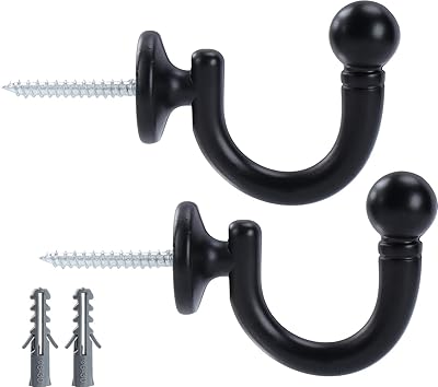 Fdy curtain hooks, stainless steel curtain support for window holders and wall clothing, 1 black pair.. Nigeria's fastest-growing e-commerce site offers unbeatable prices and delivery within 8 days.