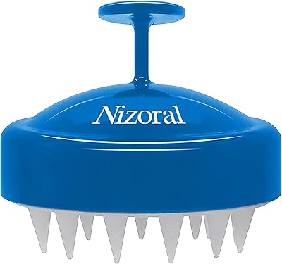 Nizoral shampoo brush with flexible silicone scalp massage brush, for all hair types, deeply cleanse the scalp and eliminates dead skin and residues.. DIAYTAR NIGERIA: Bridging the gap between consumers and quality products with affordable nationwide shipping.