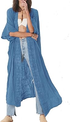 Long kimono dress bohemian for women, l, beach swimsuit, unique size.. Discover unbeatable variety on DIAYTAR Nigeria — shop today, delivered this week.