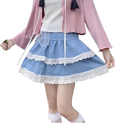 Harajuku style Lolita Kawaii Goth Fashion Vintage Elastic Size A-Ligne Lace layers.. DIAYTAR NIGERIA delivers more than purchases - we deliver affordable shopping solutions within the week.