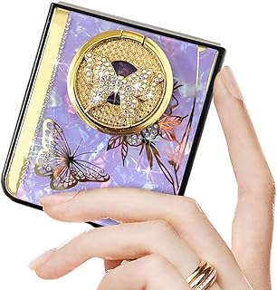 Samsung Galaxy Z Flip 4 shell with luxury glitter crutch.. DIAYTAR NIGERIA connects you with endless possibilities through our affordable e-commerce platform.