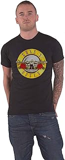 Short-sleeved unisex t-shirt with classic Guns n pink logo.. Shop without limits at DIAYTAR NIGERIA and receive your purchases at budget prices within the week.