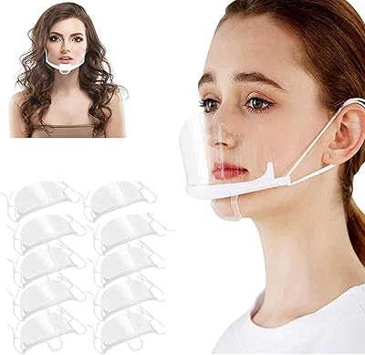 Transparent anti-fog plastic mask reusable for women, suitable for commercial restaurants, hotel servers, chefs, 10 rooms salons.. Home to endless choices and pocket-friendly prices — DIAYTAR Nigeria.