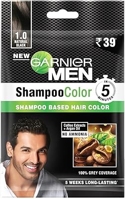 Garnier liquid hair dye for men, 100 % gray hair blanket, shampoo color, 1.0 natural black, 10 ml + 10 ml.. DIAYTAR NIGERIA revolutionizes online retail with our extensive selection and dependable shipping service.