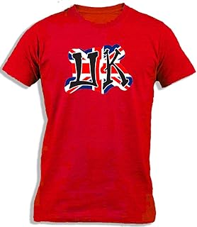 Cotton t-shirt with graffiti flag from the United Kingdom | United Kingdom | Great Britain | Union Jack Graffiti Jack for children.. DIAYTAR NIGERIA: Your trusted e-commerce partner with extensive product choices and affordable delivery.