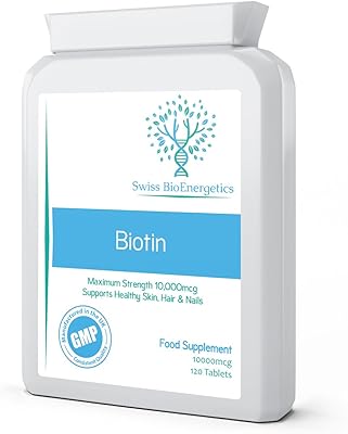 Biotin 10,000 mcg 120 tablets - Ultra strong d -biotin, the only natural form with a complete activity of vitamin B7 - promotes healthy growth in hair, skin and nails, made in the United Kingdom under the CGMP code.. DIAYTAR NIGERIA: Making online shopping accessible with affordable prices and nationwide delivery service.