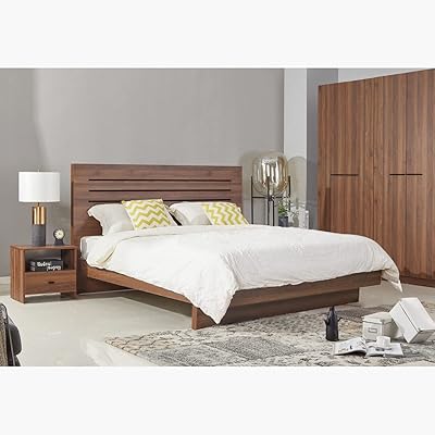 Queen Home Box bed with foot bed floating by patara, 210.7 x 120 x 158 cm, brown.. From checkout to your doorstep in less than a week — DIAYTAR Nigeria.