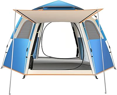 Camping tent, camping tent for 3 to 4 people, camping tent easy to install, 2 doors and 4 windows, improved ventilation, with removable waterproof roof and handbag, suitable for campsite, trips, hiking ..... With DIAYTAR Nigeria, everything is within reach — and within budget.