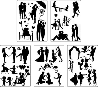 Kelindl 5 pieces of hollow drawing stencils reusable artistic artistic models graffiti for adults.. DIAYTAR NIGERIA transforms how Nigerians shop with our affordable prices and dependable shipping times.