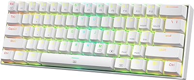 Redragon Born K630 60 % RVB wired game keyboard, compact mechanical keyboard with 61 keys with blue switch, support for professional drivers, white.. Your complete retail destination, DIAYTAR NIGERIA combines extensive variety with prompt delivery.
