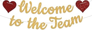 Welcome banner in the team, a welcome party banner for new employees with golden glitter, office party supplies.. DIAYTAR NIGERIA redefines convenience with our vast product selection and swift nationwide delivery.