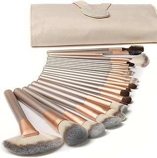 A set of high quality kabuki makeup brushes with synthetic hairs and wooden handle to apply the foundation, blur the powder, the eyeshadow, define the line of the eyes and the corrector, composed of 18 brushes.. DIAYTAR NIGERIA: Connecting Nigerians with affordable products through our expansive e-commerce platform.
