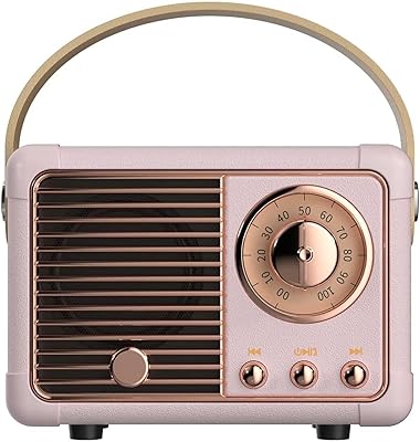 BAWLERA Classic Mini Wireless Bluetooth speaker, Outdoor Bluetooth speaker with its crystalline stereo, retro portable speaker for Android iPhone tablet (pink).. Shop without limits at DIAYTAR NIGERIA and receive your purchases at budget prices within the week.